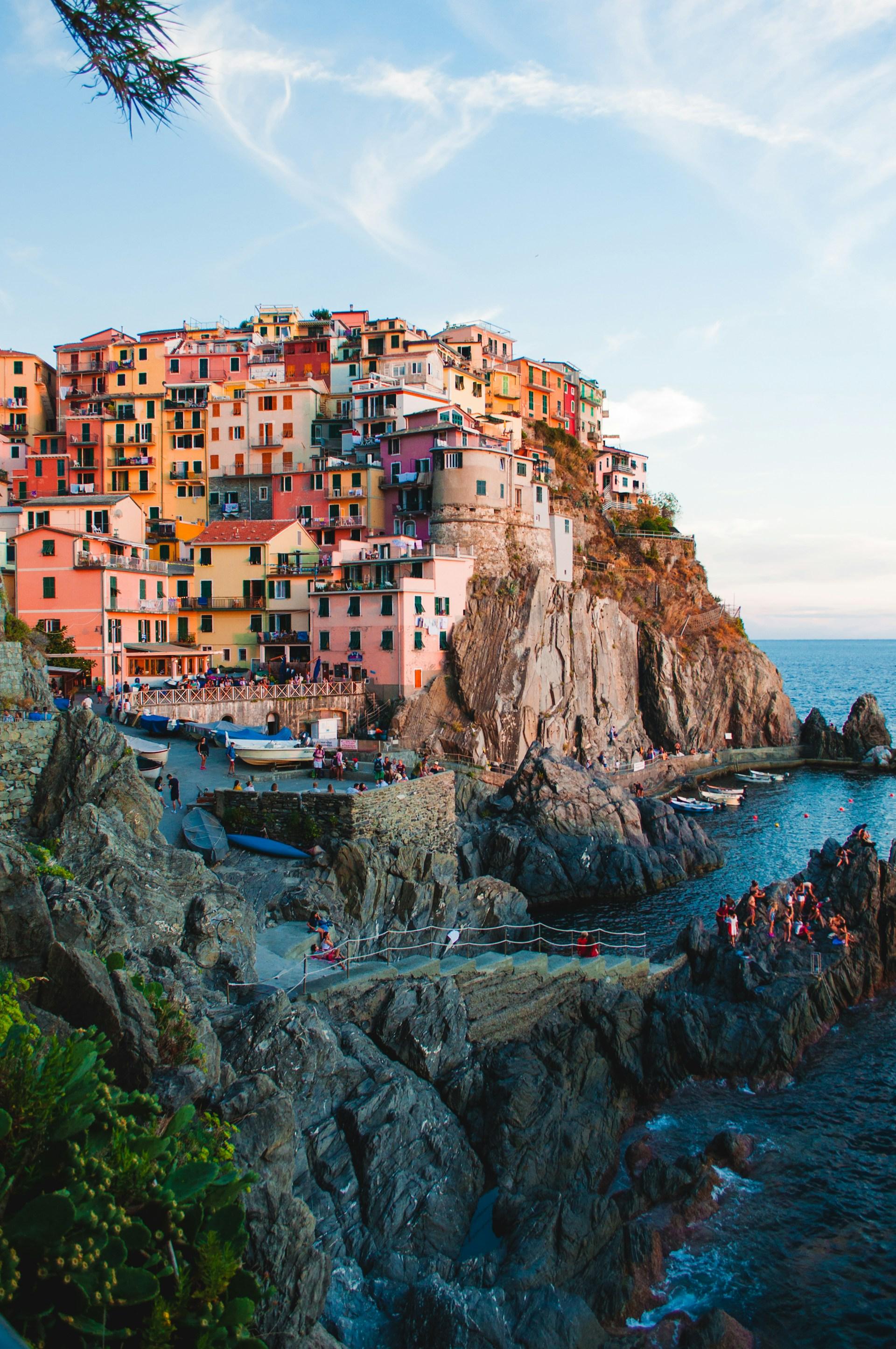 Colorful coastal village in Europe